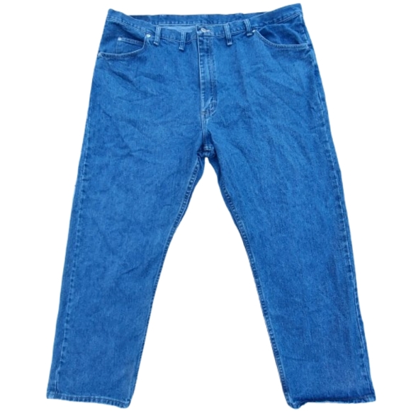 Wrangler Five Star Relaxed Fit Blue Denim Cotton Jeans - Picture 4 of 10